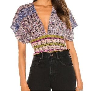 Free People Next Vacation Top in Black Combo